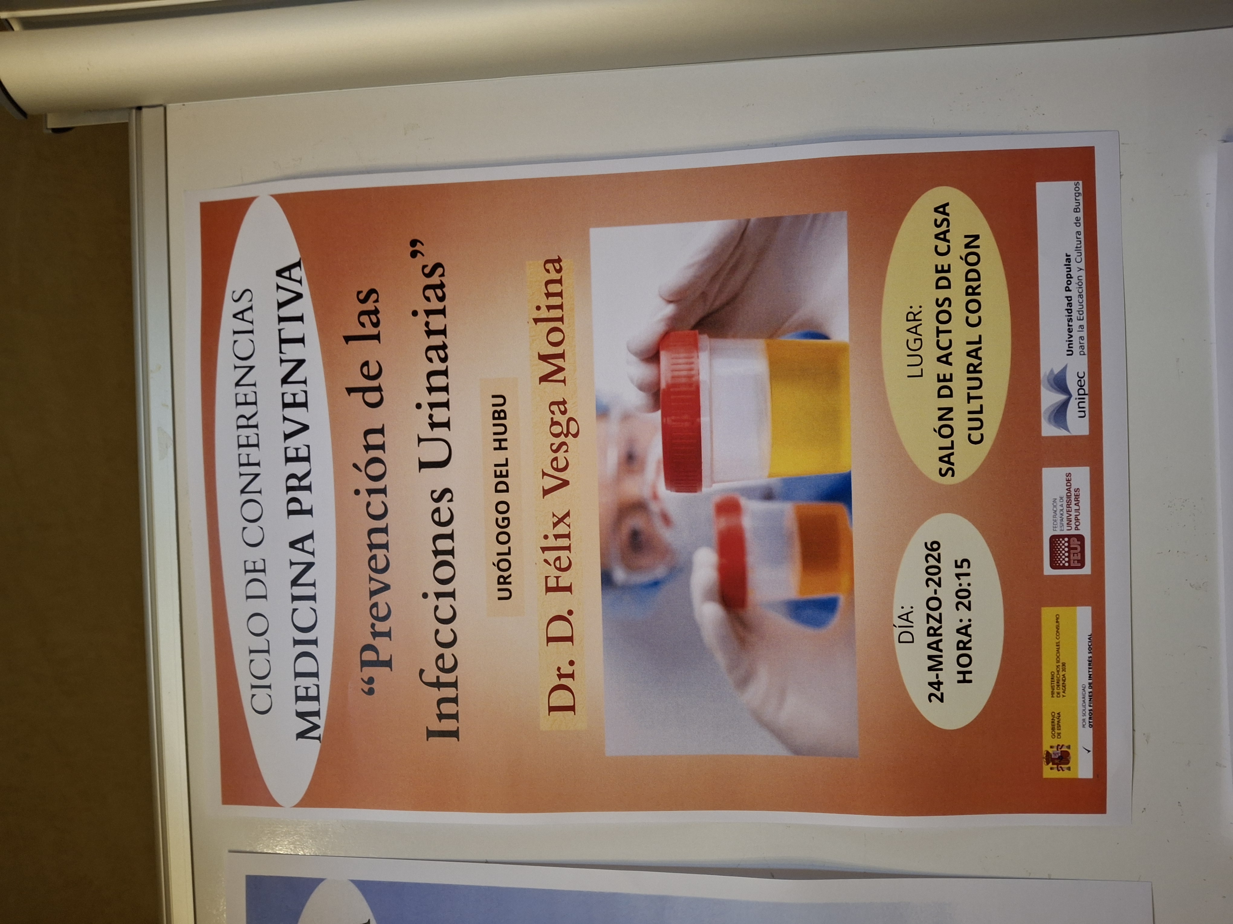 CICLO CONFERENCIAS: MEDICINA PREVENTIVA. MARTES DE MARZO 26