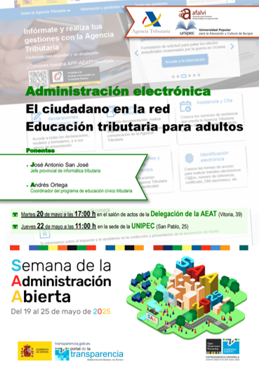 EDUCACION TRIBUTARIA PARA ADULTOS. jueves 22 de mayo a las 11 h